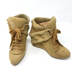 Zara sneaker wedges suede size 38